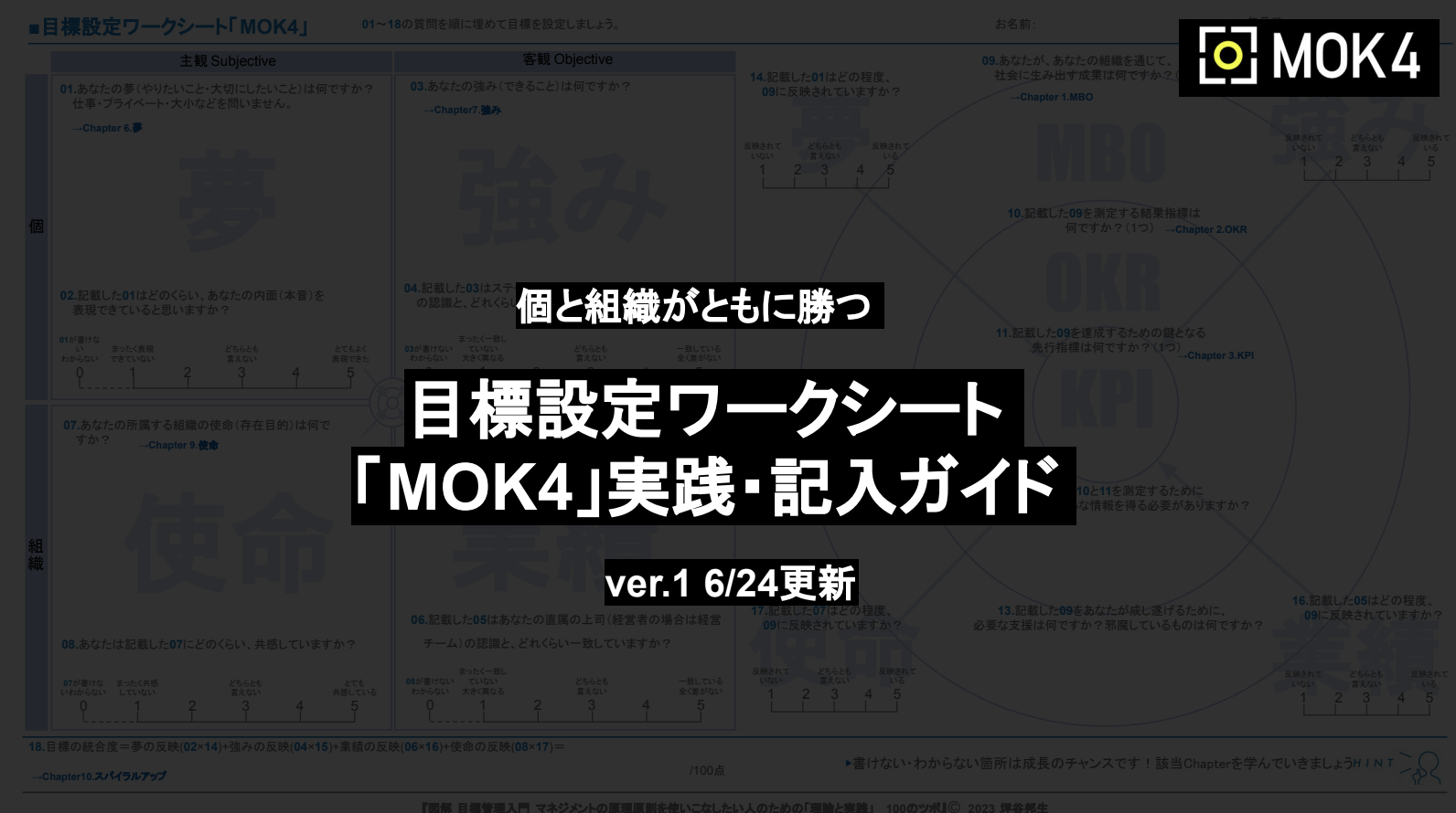 目標設定ワークシートMOK4 実践・記入ガイド